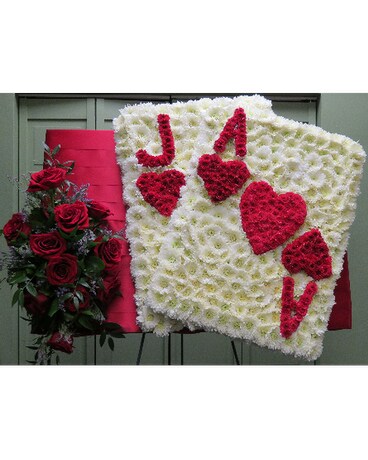 CARD TRIBUTE WITH ROSE BURST